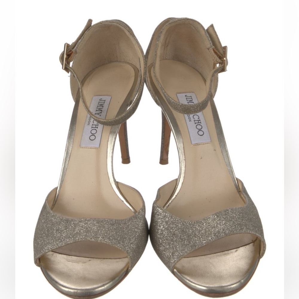 Jimmy Choo
Leather Glitter Accents Sandals
Size: 11.5 | IT 41.5 metallic